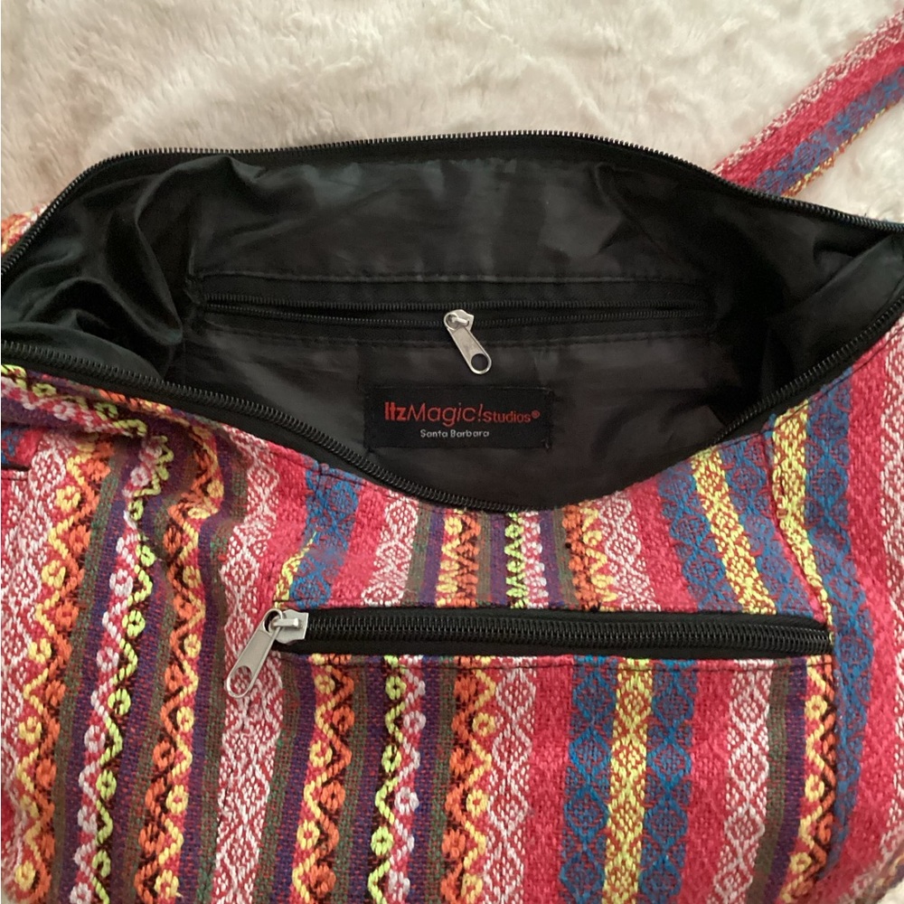 ItzMagic! Studios Multicolor Striped Woven Tote Bag
